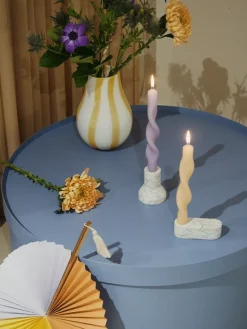 Set de 2 velas en espiral Twist twisted candles 23 cm, Walnut