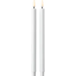Set de 2 Velas LED STOFF Uyuni Lighting, blanco