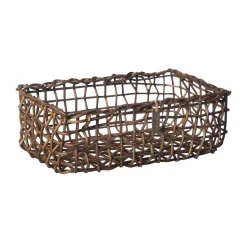 Set de cestas rectangulares Ernst 2 piezas, Marrón oscuro