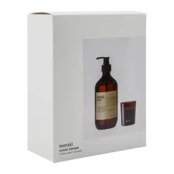 Set de regalo Meraki jabón de manos y vela perfumada, Northern dawn + dark wood
