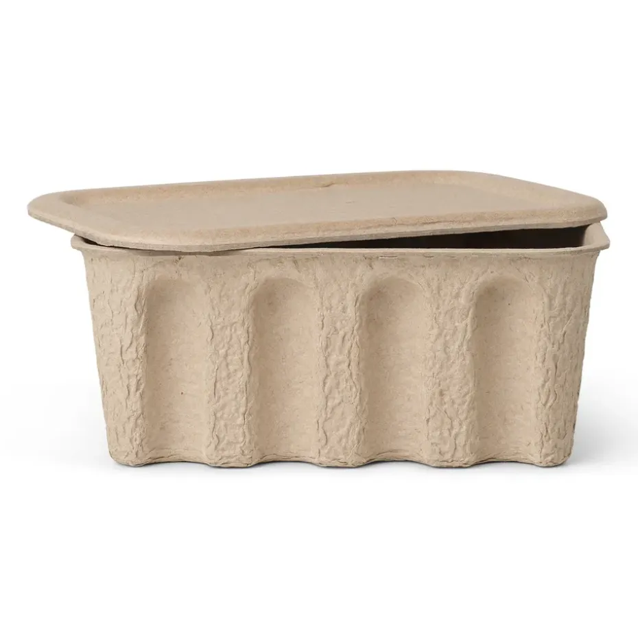 Setd e 2 cajas de almacenaje Ferm Caja papel pequeñas, marrón