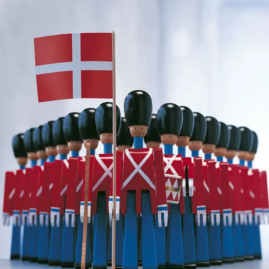 Soldado con tambor Kay Bojesen, rojo-azul