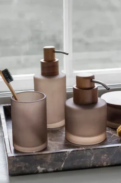 Soporte para cepillos de dientes Modest 10 cm, Walnut