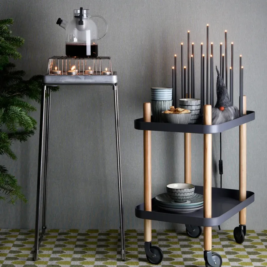 Soporte para portavelas Stumpastaken, plata