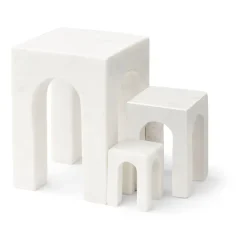 Sujetalibros Arkis 3 piezas, blanco