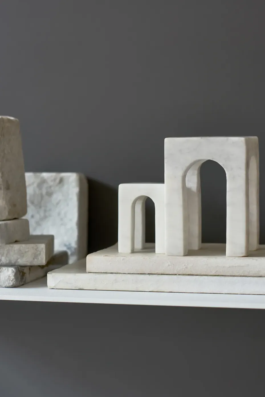 Sujetalibros Arkis 3 piezas, blanco