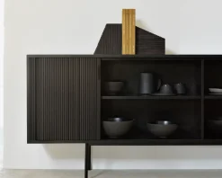 Sujetalibros Grooves, 2-packkkk, Mahogany dark brown