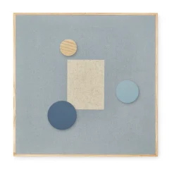 Tablero de notas + 3 imanes, Azul