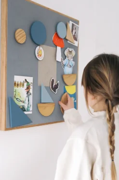 Tablero de notas + 3 imanes, Azul