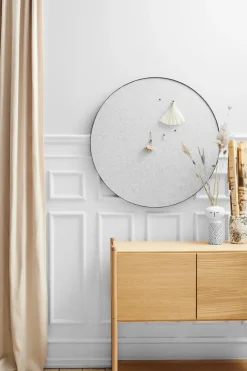 Tablero de notas Retell pinboard Ø80 cm, gris claro