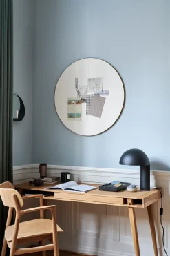 Tablero de notas Retell pinboard Ø80 cm, blanco-latón