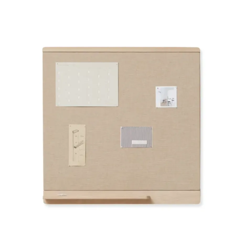 Tablón de corcho Rim 75x75 cm, Roble blanco