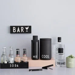 Tablón de letras Design Letters pequeño, negro