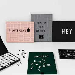 Tablón de letras Design Letters A4, gris oscuro