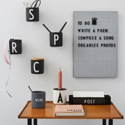 Tablón de letras Design Letters A3, gris oscuro