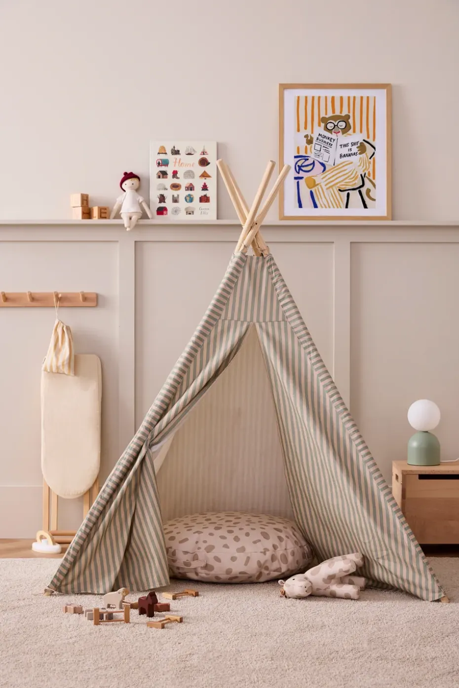 Tienda tipi Kid's Base 100x95x140 cm, Rand