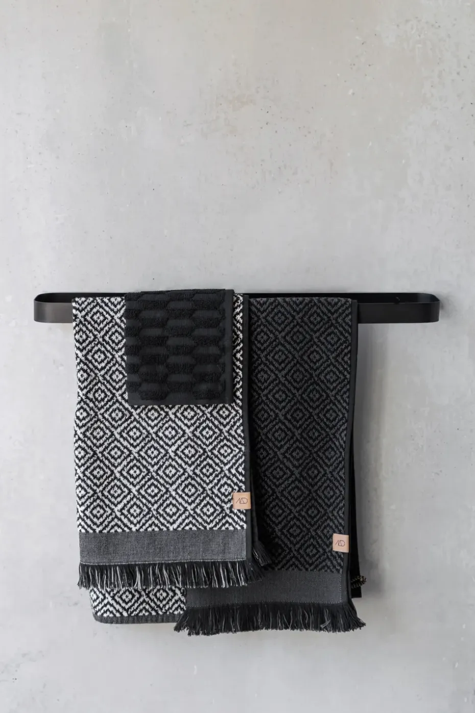 Toallero Carry 52 cm, Negro