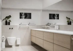 Toallero doble RIM 12x70 cm, White