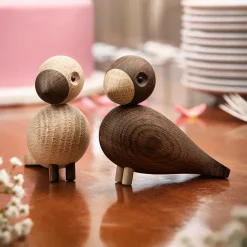 Tortolitos de madera, set de 2, roble