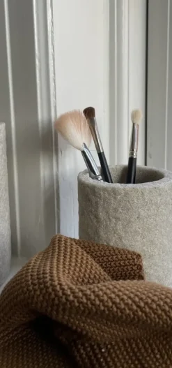 Vaso para cepillo de dientes Humdakin Sandstone 10 cm, Natural