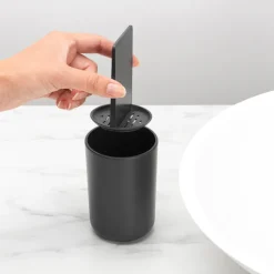 Vaso para cepillos de dientes ReNew Brabantia, gris oscuro
