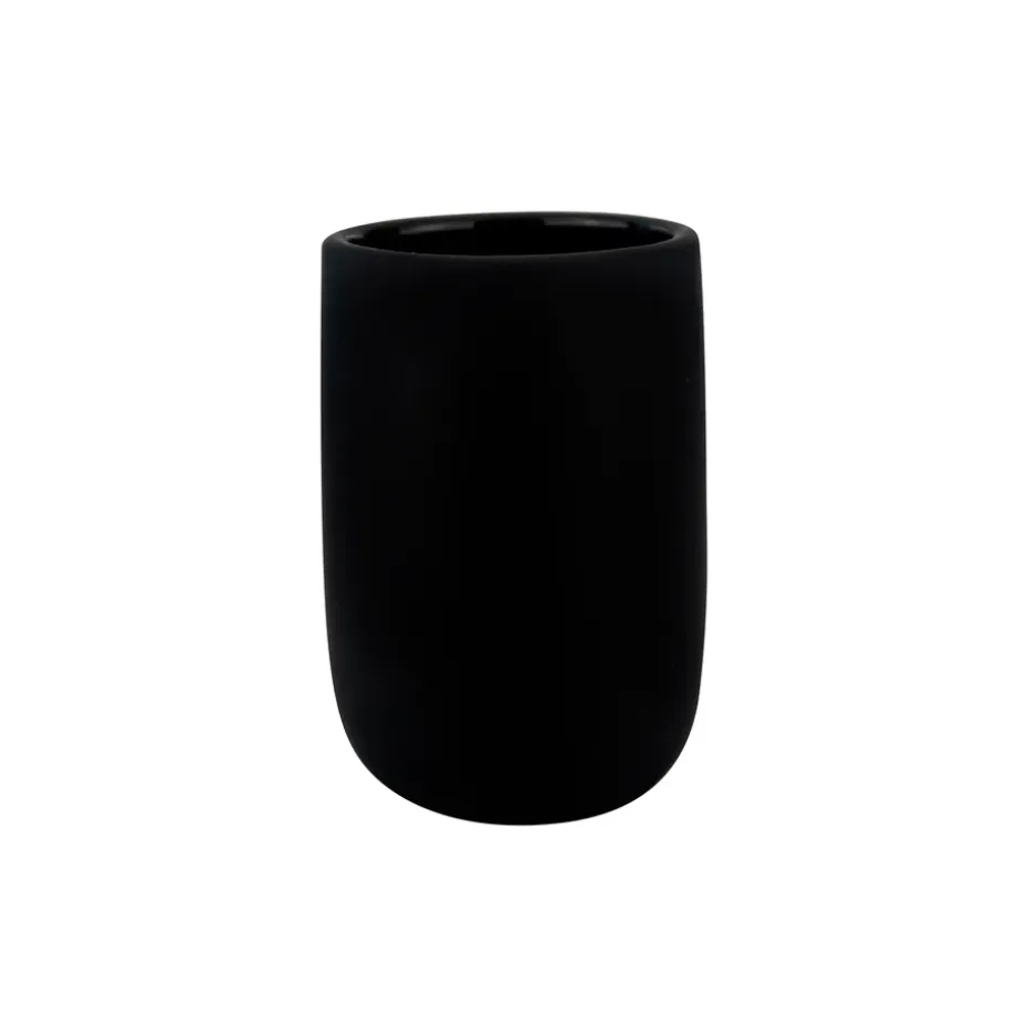 Vaso para cepillos Lotus, negro