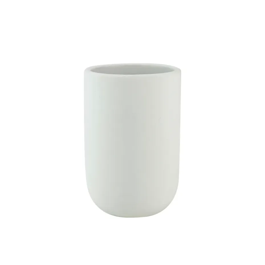 Vaso para cepillos Lotus, blanco