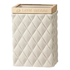 Vaso para cepillos Portia, camel-oro