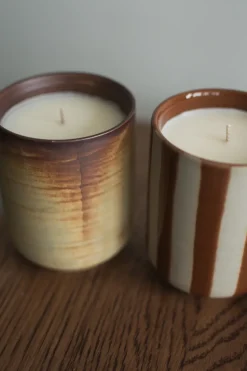 Vela aromática Burn 60 h, Crema-marrón