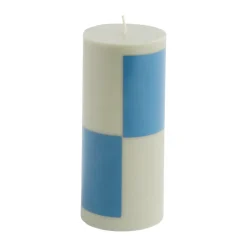 Vela gruesa Column Candle small 15 cm, Grey-blue