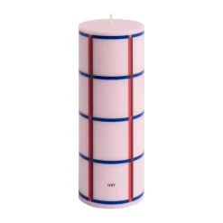Vela gruesa Column Candle medium 20 cm, Light pink-red-bordeaux-dark blue