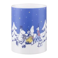 Vela gruesa LED Moomin 12,5 cm, Noche estrellada