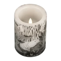 Vela gruesa LED Moomin 10 cm, The pond