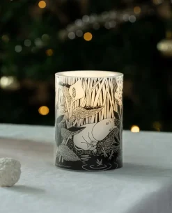 Vela gruesa LED Moomin 10 cm, The pond