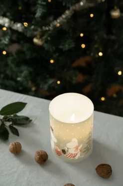 Vela gruesa LED Moomin 12,5 cm, Festive spirits