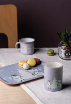 Vela gruesa LED Moomin 10 cm, Nevada