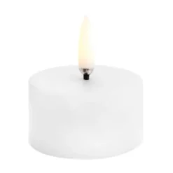 Vela gruesa LED Uyuni blanco Ø5 cm, 2,8 cm