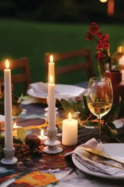 Vela gruesa LED Uyuni blanco Ø5 cm, 7,5 cm