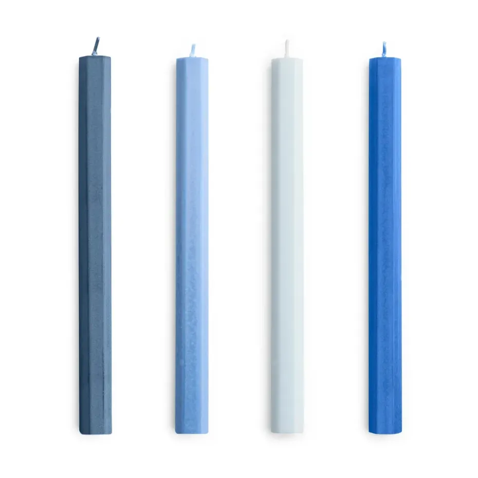 Vela Hexagon Candle mix 4-pack, Blues