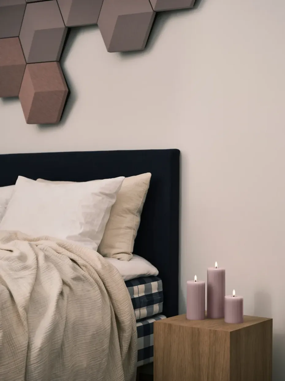 Vela LED ester & erik, 52 Soft Rose, 15 cm