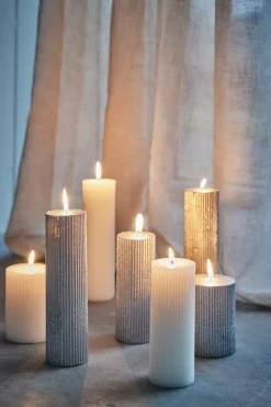 Vela Lissa Ø6x20 cm, Blanco