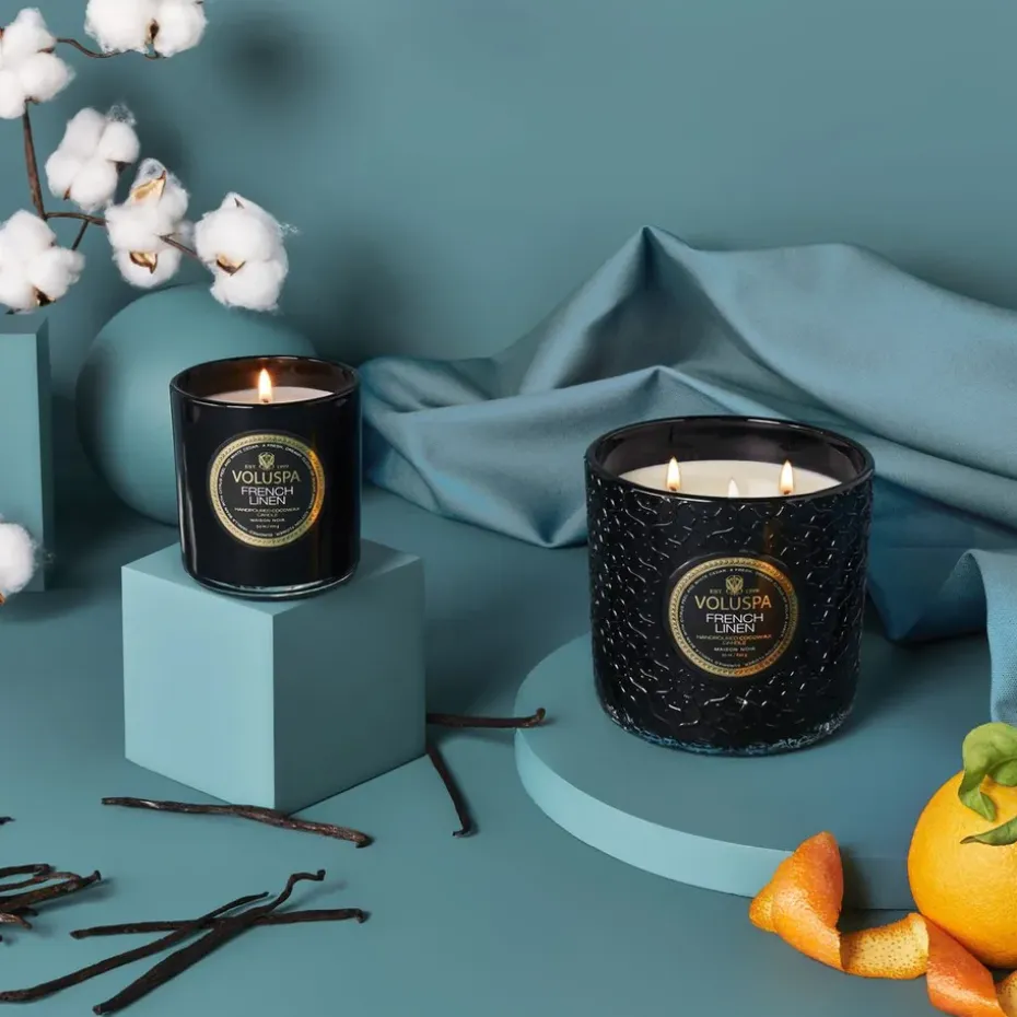 Vela perfumada Classic Maison Noir 60 horas, French Linen