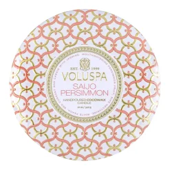 Vela perfumada Maison Blanc 3-wick Tin 40 horas, Saijo Persimmon