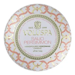 Vela perfumada Maison Blanc Mini Tin 25 horas, Saijo Persimmon