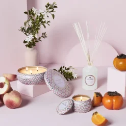 Vela perfumada Maison Blanc Mini Tin 25 horas, Saijo Persimmon