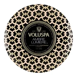 Vela perfumada Maison Noir 3-wick Tin 40 horas, Ambre Lumiere