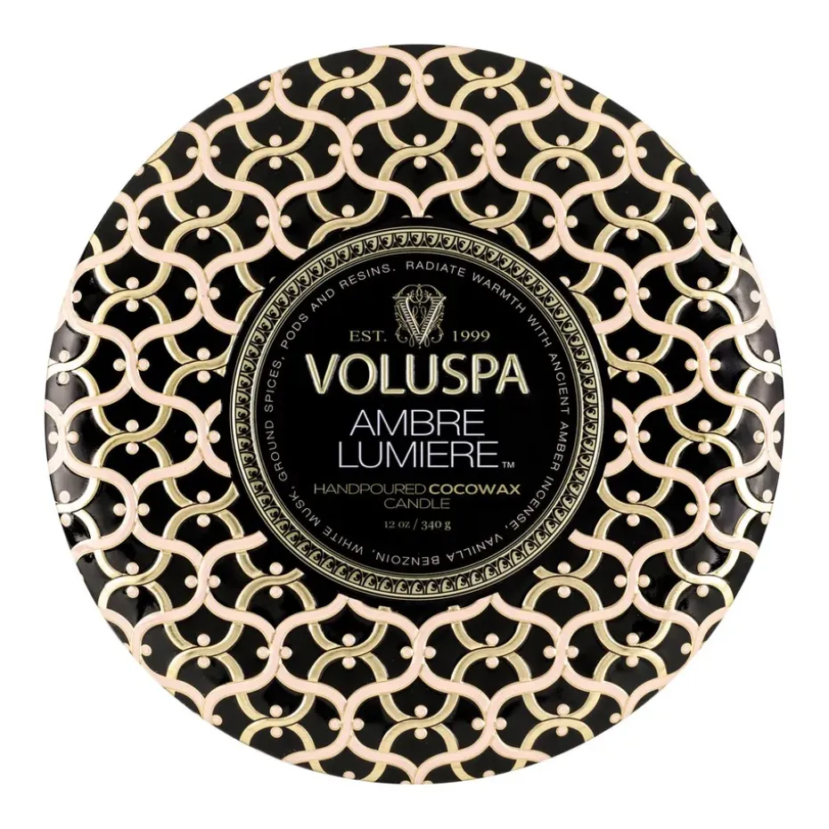 Vela perfumada Maison Noir 3-wick Tin 40 horas, Ambre Lumiere