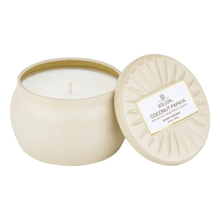 Vela perfumada Vermeil Mini Tin 25 horas, Coconut Papaya