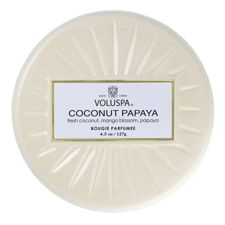 Vela perfumada Vermeil Mini Tin 25 horas, Coconut Papaya