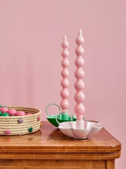 Vela Rice 30,2 cm, 2-pack, Rosa suave